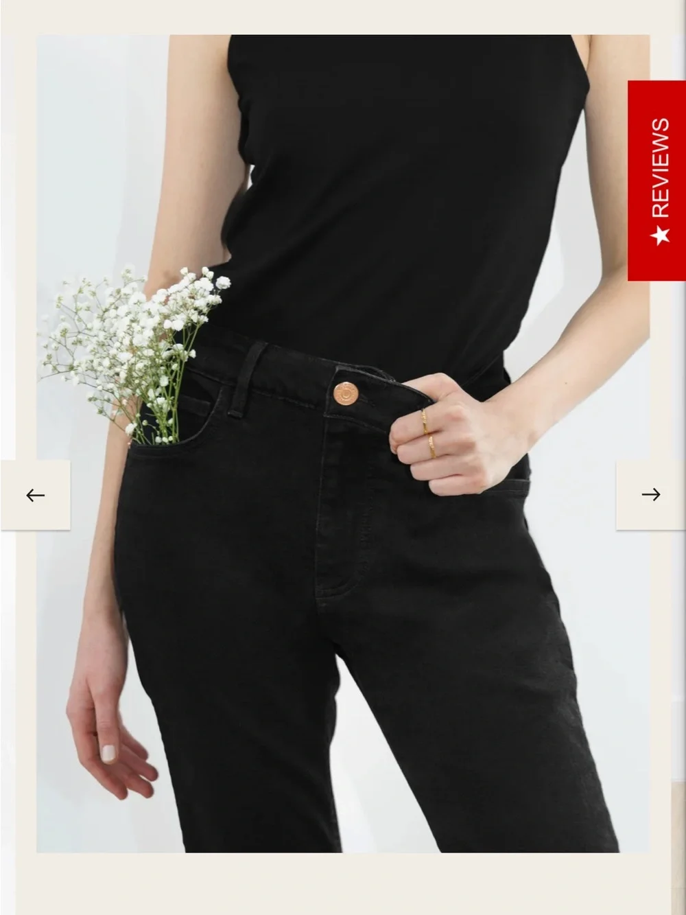 Ginger + Dandelion Black The Slim Women’s Jeans